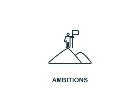 Ambitions Icon: A Versatile Graphic Design Asset for Local Business Branding
