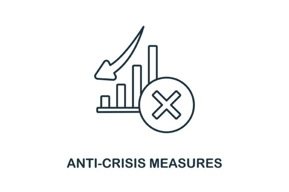 Anti-Crisis Measures Icon: A Versatile Graphic for Handmade Creations
