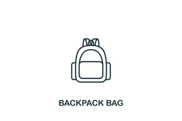 Backpack Bag Icon: A Versatile Graphic for Commercial Design