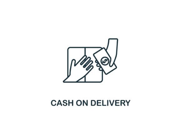 Cash on Delivery Icon for Local Business Branding and Packaging