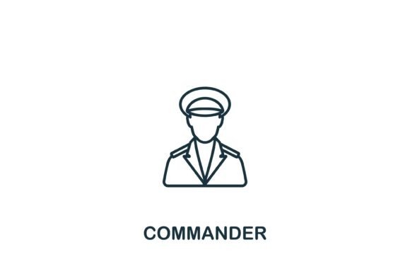 Commander Icon: A Bold Graphic Design Asset for Local Business Branding