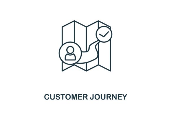 Customer Journey Icon: A Versatile Graphic for Commercial Design Projects