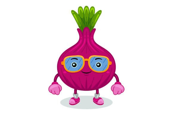 Cute Onion Mascot Character Vector for Graphics and Illustrations