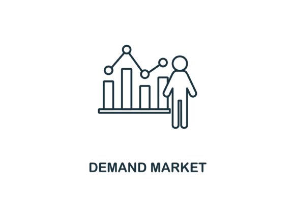 Demand Market Icon: A Versatile Graphic Design Asset for Modern Branding