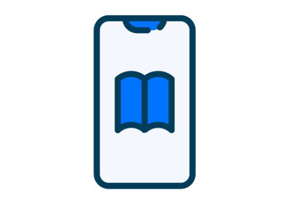 Ebook Filled Line Icon: A Polished Graphic Design Asset for Creative Projects