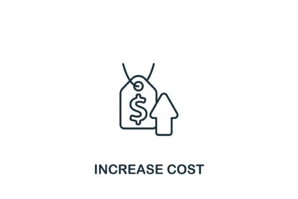 Increase Cost Icon: Graphics & Icons for Digital Sellers