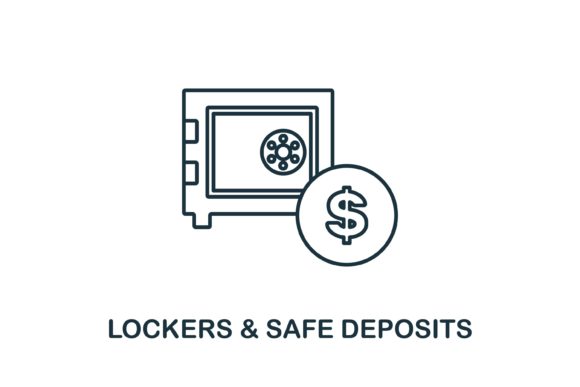 Lockers Safe Deposits Icon: A Practical Graphic Design Asset for Crafters
