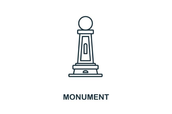 Monument Icon: A Versatile Graphic Design Asset for Modern Branding