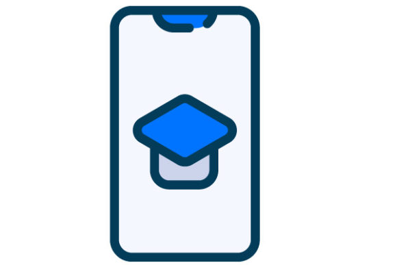 Online Education Filled Line: A Graphic Design Asset for Local Business Branding