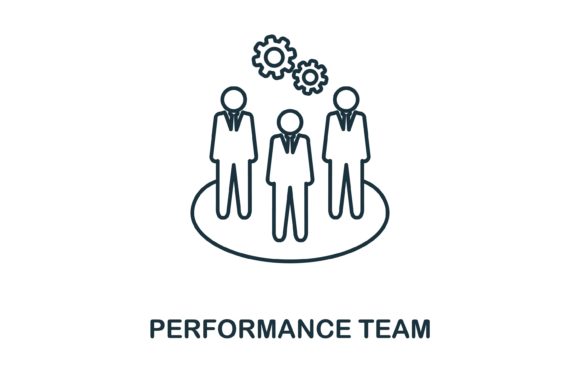 Performance Team Icon for Handmade Graphic Design
