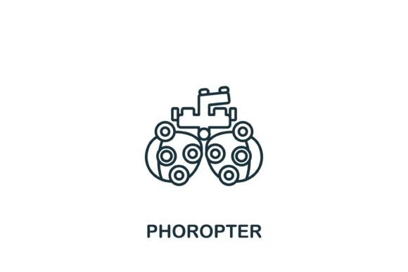 Phoropter Icon: A Modern Graphic Design Asset for Content Creators