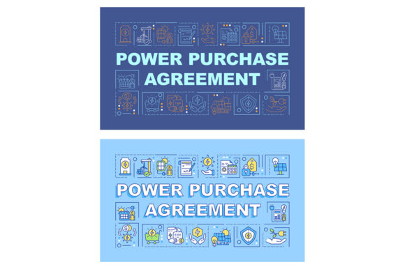 Power Purchase Agreement Banner Set: A Bold Graphic Template for Energy-Themed Content
