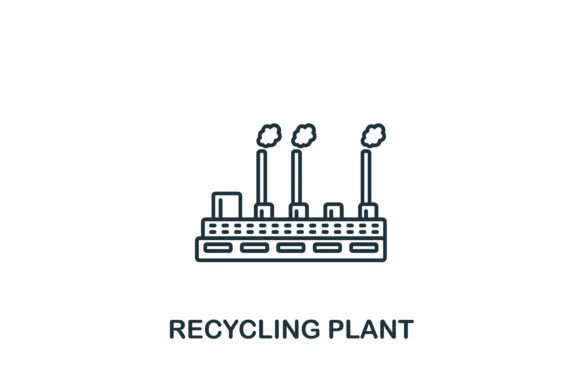 Recycling Plant Icon for Crafters: A Versatile Graphic Design Asset
