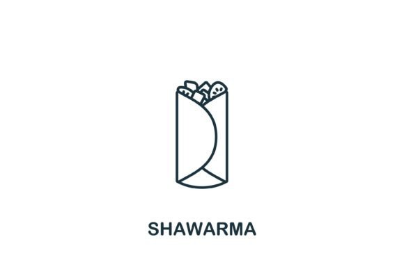 Shawarma Icon – A Simple Graphic Design Asset for Digital Sellers