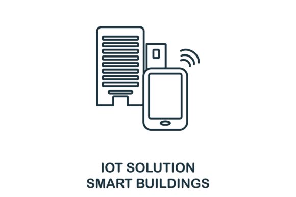 Smart Buildings Icon: A Versatile Graphic Design Asset for Modern Branding