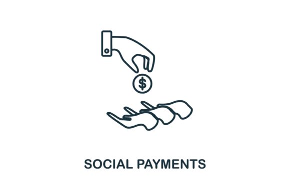 Social Payments Icon: A Modern Graphic Design Asset for Content Creators