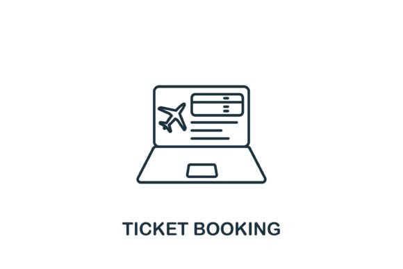 Ticket Booking Icon Graphics and Icons