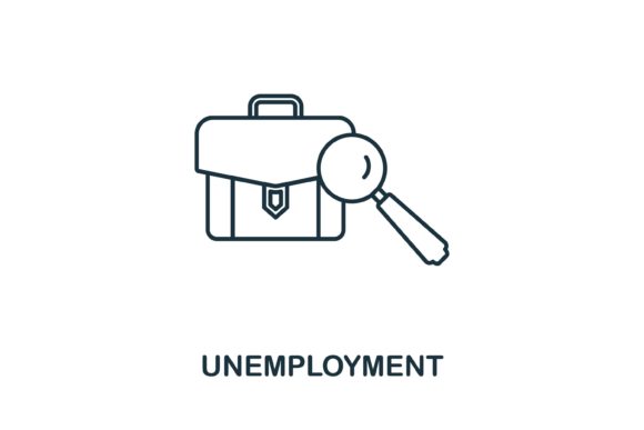 Unemployment Icon: A Graphic Design Asset for Commercial Use