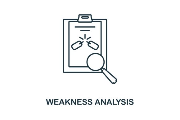 Weakness Analysis Icon: A Graphic Design Asset for Real Crafting Projects